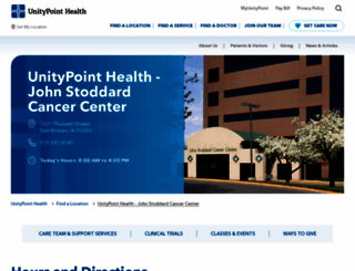 johnstoddardcancer.org screenshot