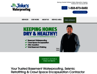 johnswaterproofing.com screenshot