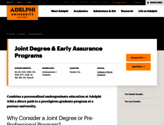 joint-degree.adelphi.edu screenshot