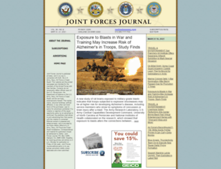 jointforcesjournal.com screenshot