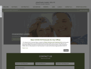 jonathanchangdds.com screenshot