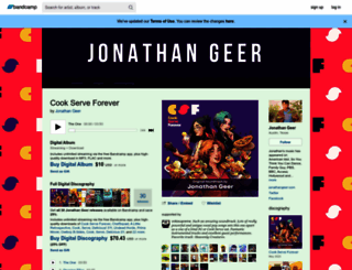 jonathangeer.bandcamp.com screenshot