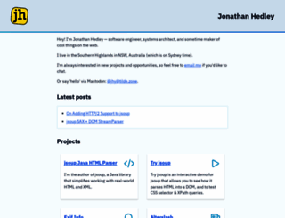 jonathanhedley.com screenshot