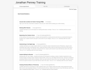 jonathanpenneytraining.acuityscheduling.com screenshot