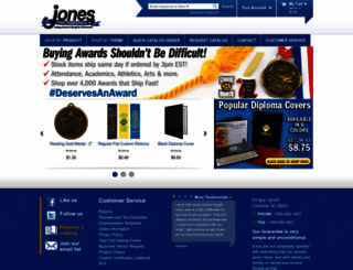 jonesawards.com screenshot
