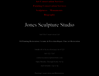 jonessculpturestudio.com screenshot