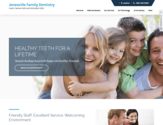 jonesvilledentistry.com screenshot