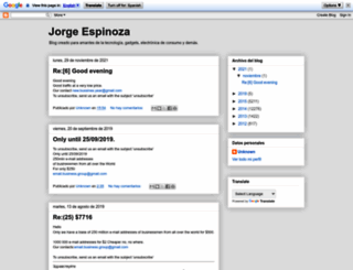 jorgeespinozapresenta.blogspot.mx screenshot