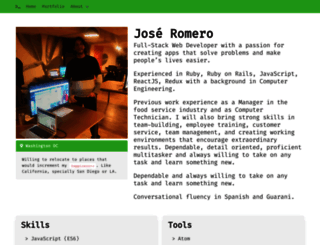 josedromero.com screenshot