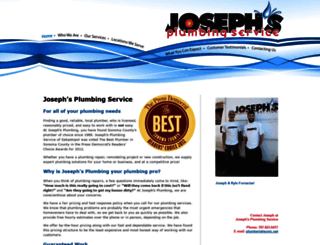 josephsplumbingservice.com screenshot