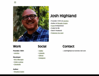 joshhighland.com screenshot