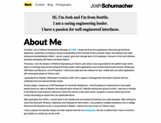 joshschumacher.com screenshot