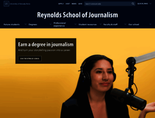journalism.unr.edu screenshot
