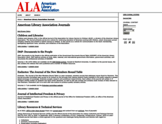 journals.ala.org screenshot