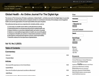 journals.findlay.edu screenshot