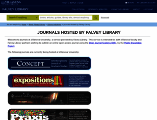 journals.villanova.edu screenshot