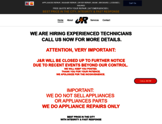 jrappliancesrepair.com screenshot