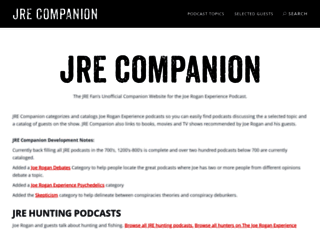 jrecompanion.com screenshot