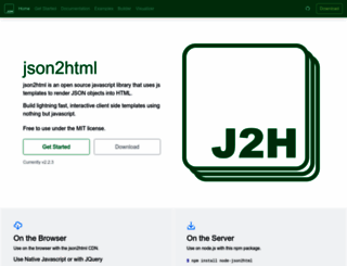 json2html.com screenshot
