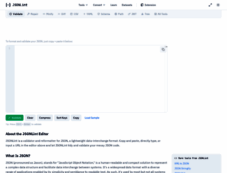 jsonlint.com screenshot