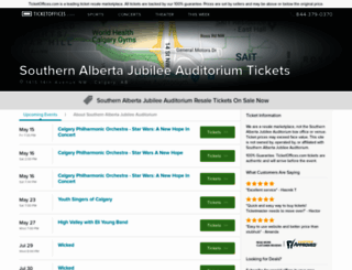 jubileeauditoriumcalgary.ticketoffices.com screenshot