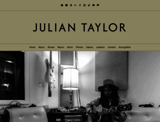 juliantaylorband.com screenshot