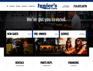 juniorsgolfcarts.com screenshot