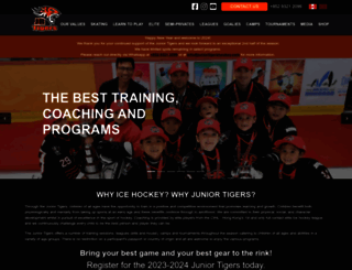 juniortigershockey.com screenshot