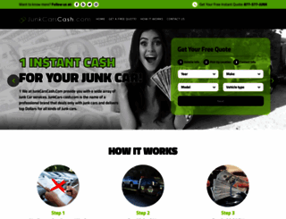 junkcarscash.com screenshot