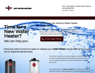 just-water-heaters.com screenshot