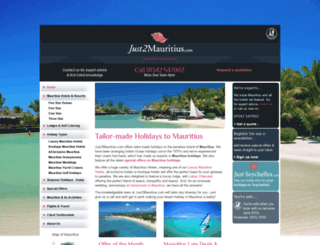 just2mauritius.com screenshot