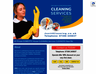 just4cleaning.co.uk screenshot
