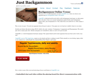 justbackgammon.com screenshot