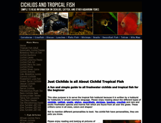 justcichlids.com screenshot