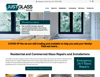 justglass.com.au screenshot