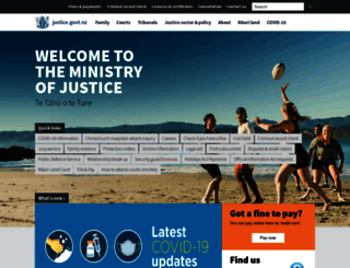justice.govt.nz screenshot