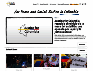 justiceforcolombia.org screenshot