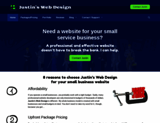 justinswebdesign.com screenshot