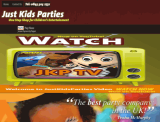 justkidsparties.com screenshot