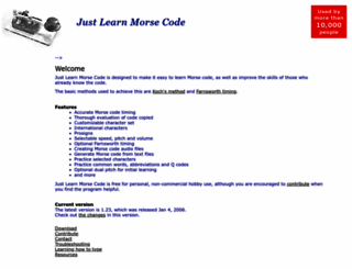 justlearnmorsecode.com screenshot