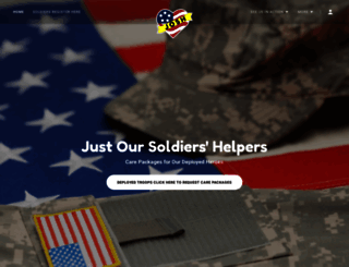 justoursoldiershelpers.org screenshot