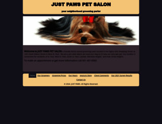 justpawspetsalon.com screenshot