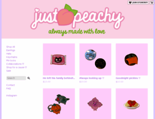 justpeachyplace.storenvy.com screenshot