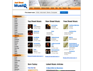 justsheetmusic.com screenshot