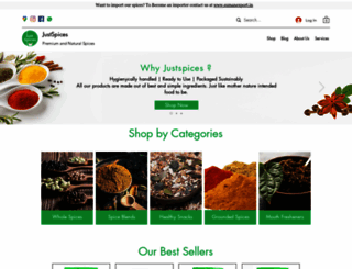 justspices.in screenshot