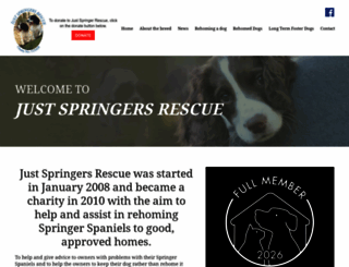 justspringersrescue.co.uk screenshot