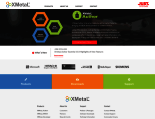 justsystems.xmetal.com screenshot