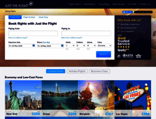 justtheflight.co.uk screenshot