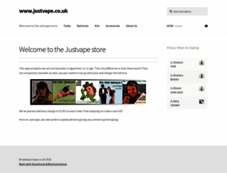 justvape.co.uk screenshot