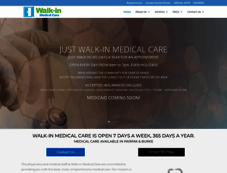 justwalkinmedicalcare.com screenshot